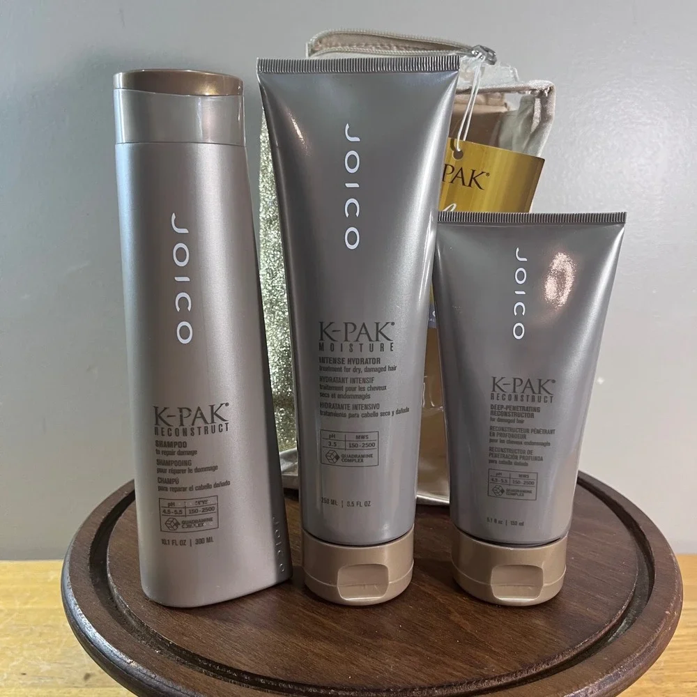 Joico K-PAK Holiday Hair Repair Set Shampoo Hydrator Reconstructor Bag NEW